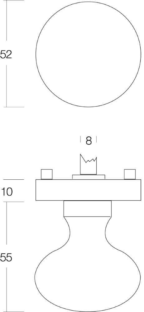 Zwarte deurknop Tondo op rozet Intersteel 8714186470688