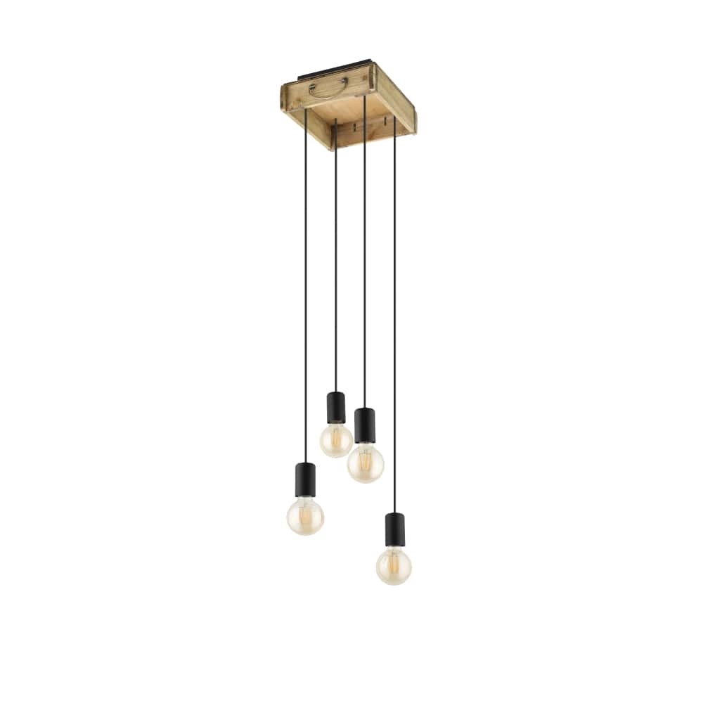 Hanglamp Wootton met hout