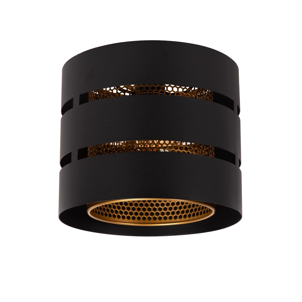 Plafondlamp Rosas Ø 26cm zwart met goud