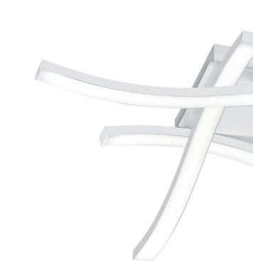 Vierkante plafondlamp Route Trio 4017807473377