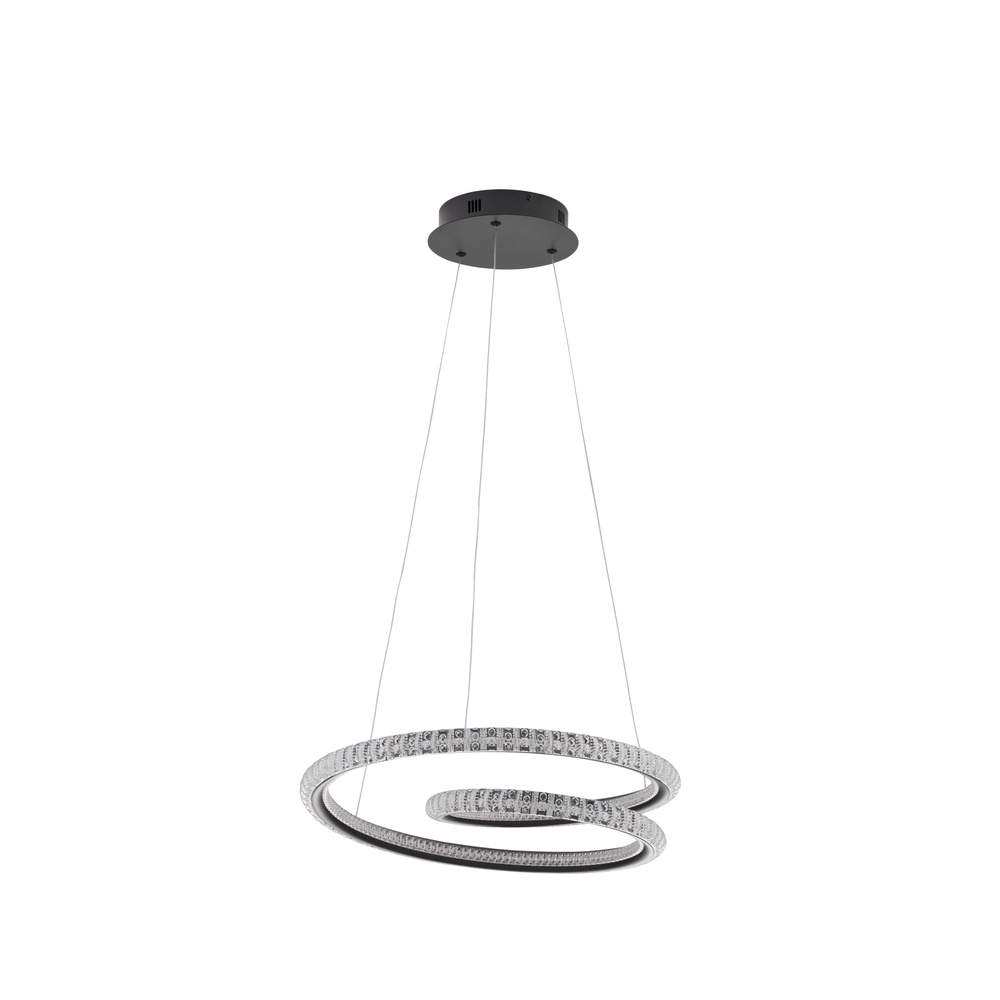 Design hanglamp Ginevra zwart Ø 48cm Lyora 5212017433480