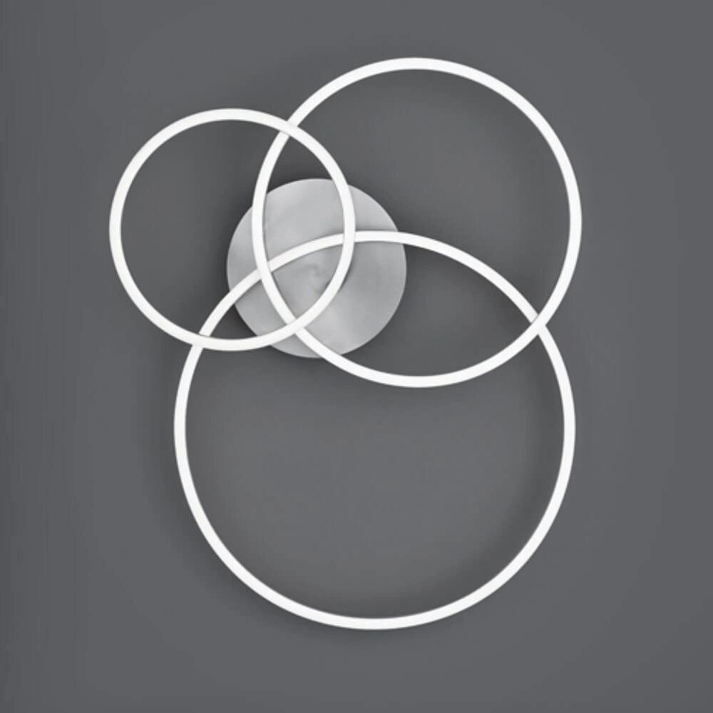 Plafonnière Winona 3-rings RVS Trio 4017807503531