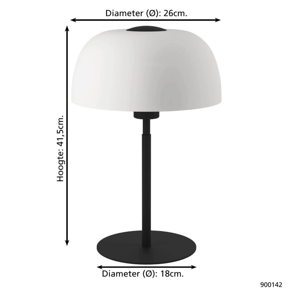 Design schemerlampje Solo 2 zwart Eglo 9008606235353