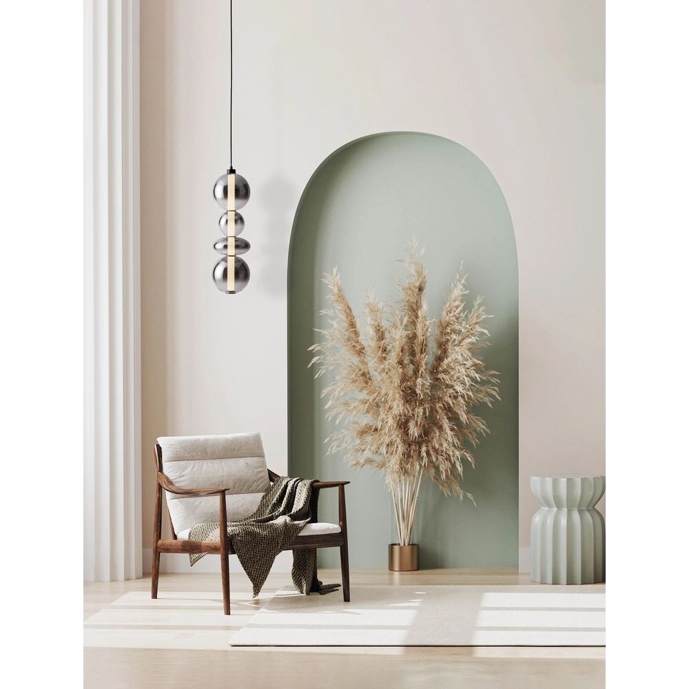 Hanglamp Bally smoke glas 62cm Lyora 5212017449177