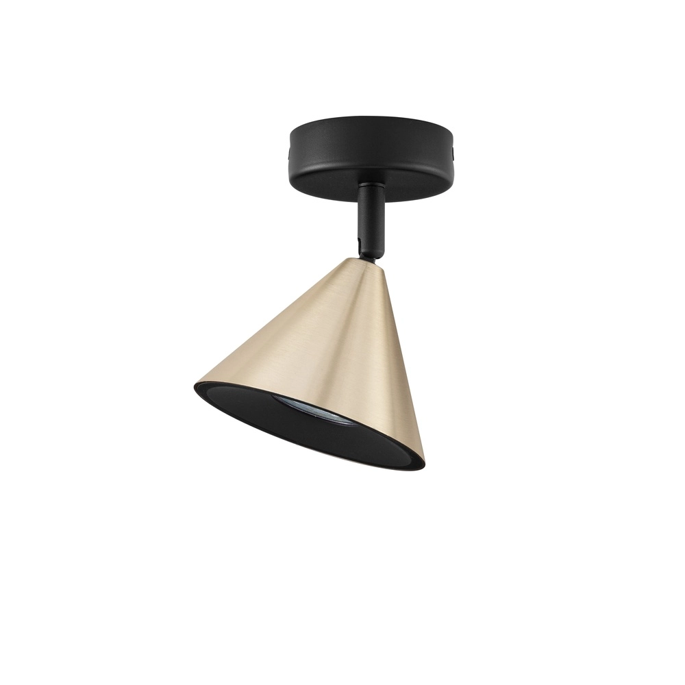 Plafondlamp Conico zwart met goud Lyora 5212017475350