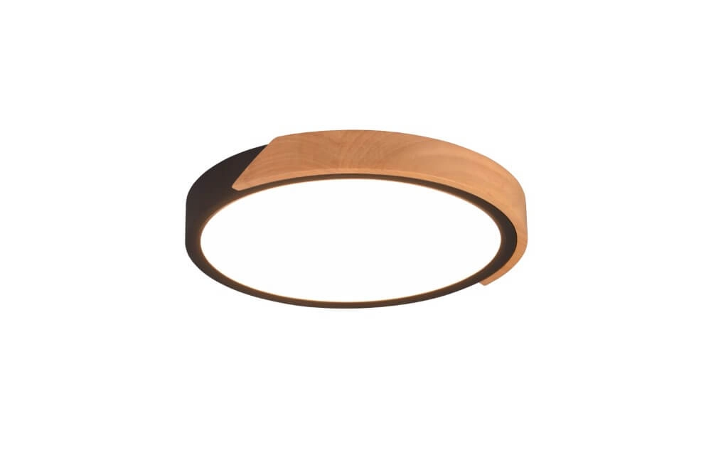 Zwarte led plafonnière Jano Ø 32cm Trio 4017807541427