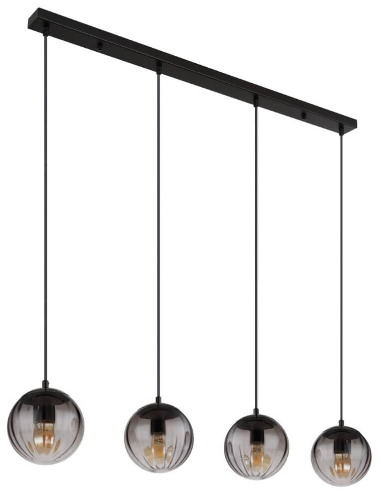 4-lichts hanglamp Dallerta smoke glas Globo 9007371452569