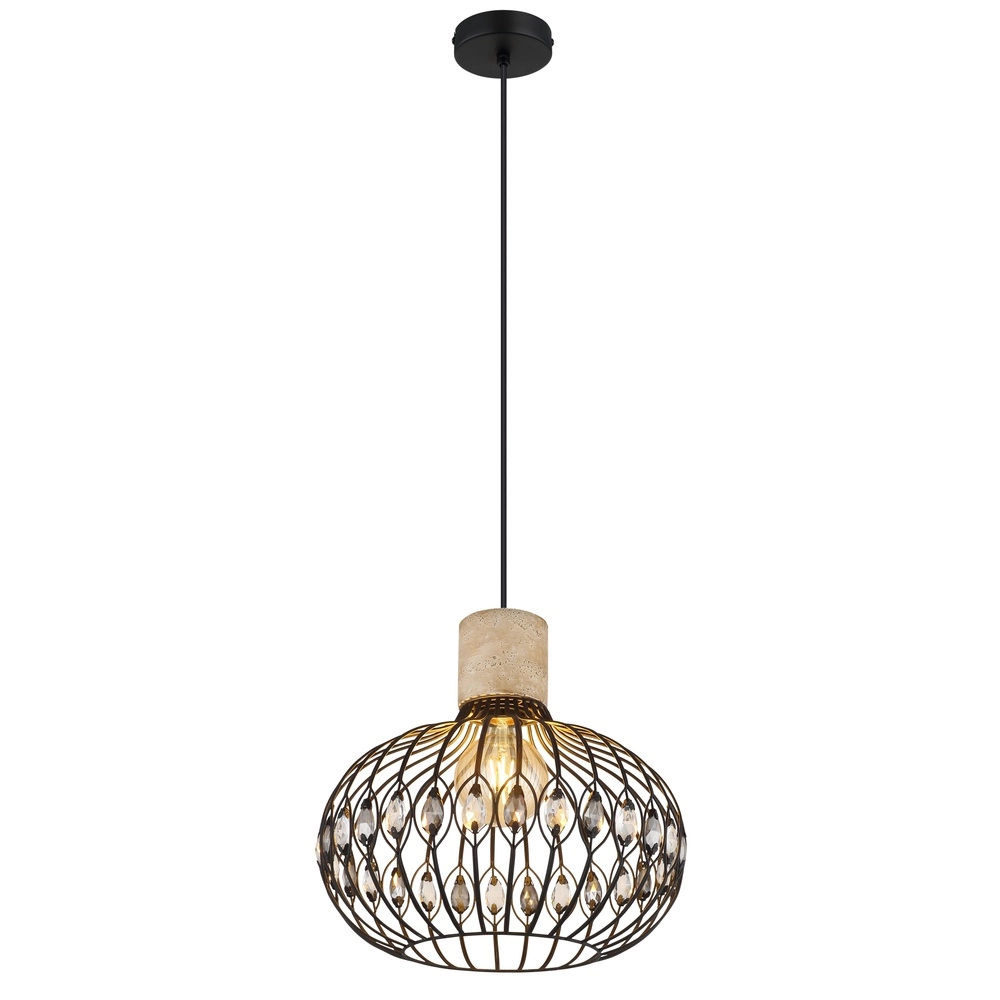 Hanglamp Dorthy landelijk zwart