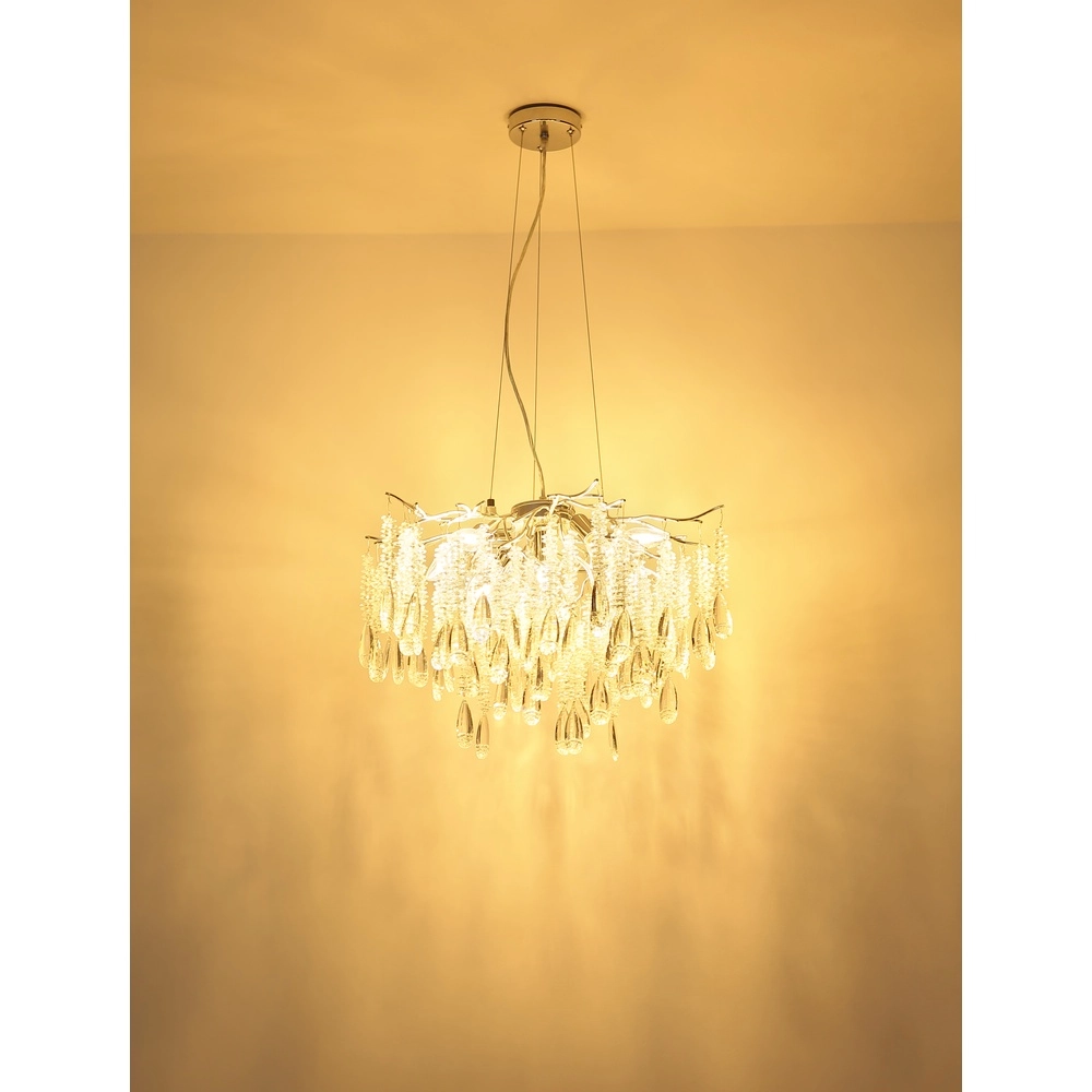 Hanglamp Kinga zilvergrijs Ø 60cm Globo 9007371572984