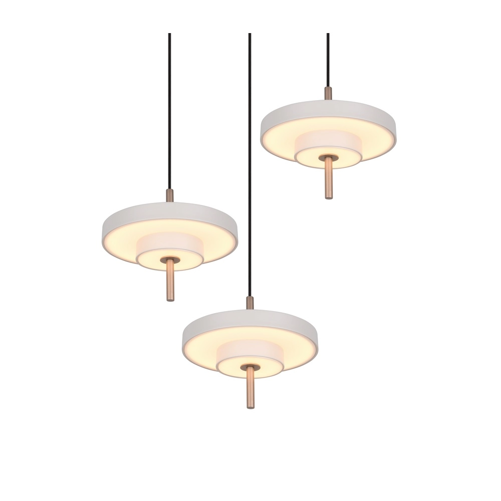 3-lichts hanglamp Keaton rond wit Trio 4017807655407