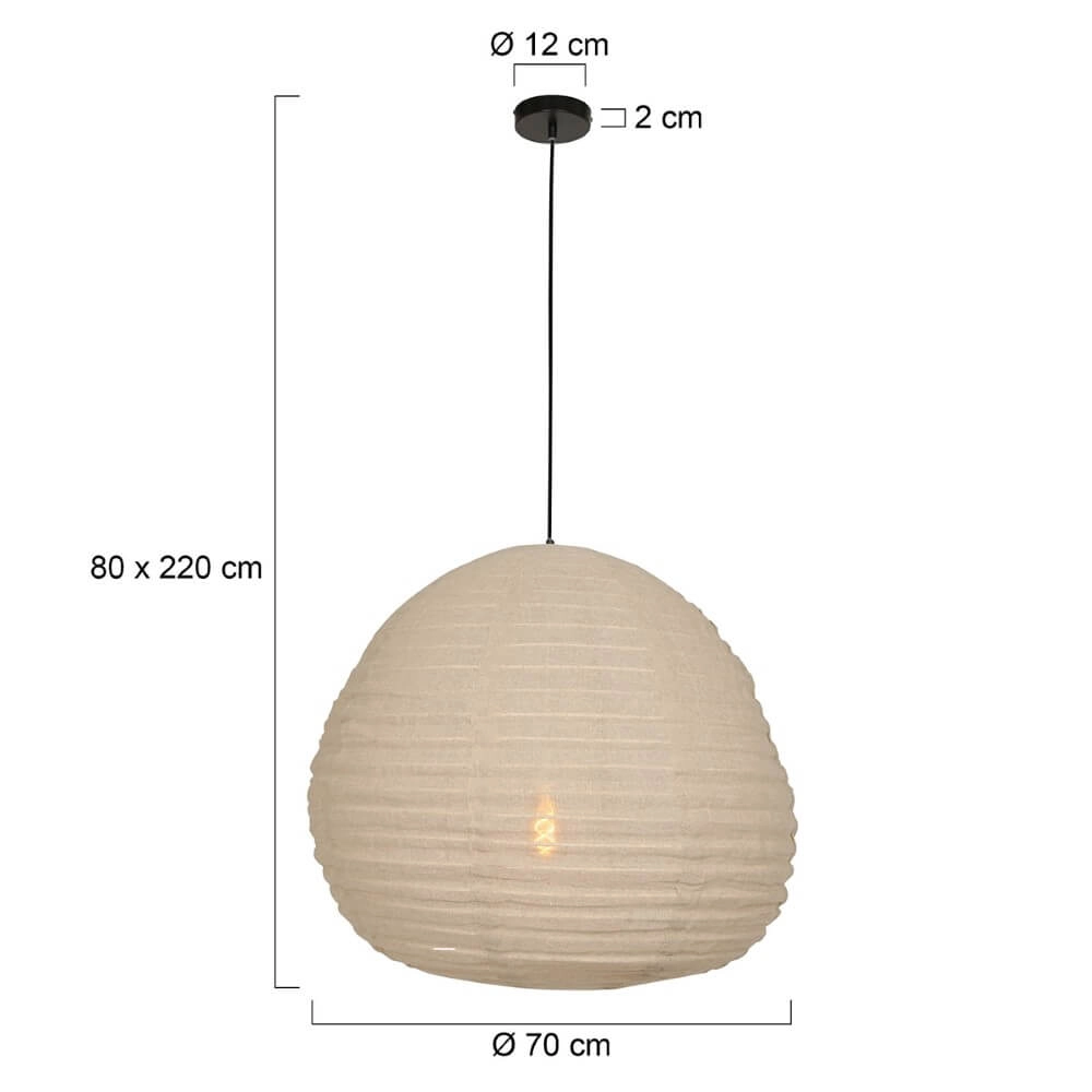 Hanglamp Bangalore Ø 70cm zwart met lichtbruin Steinhauer 8712746127935