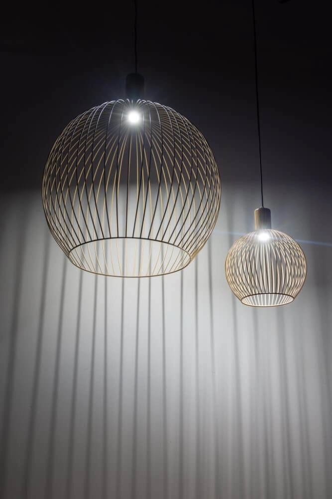 Zandkleurige hanglamp Wire Sand Ø 70cm ETH 8720195307143