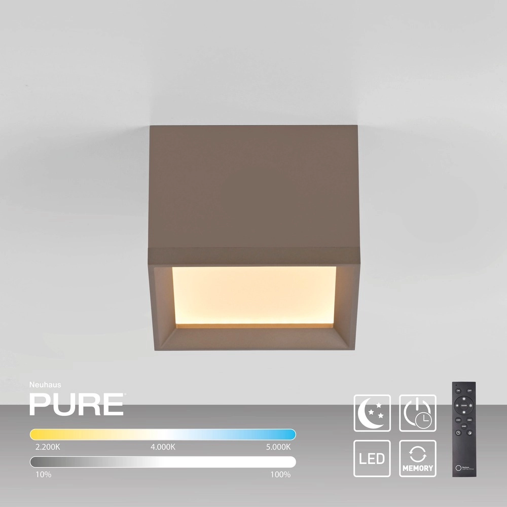 Led opbouwspot Pure Manhattan bronce Paul Neuhaus 4012248396858