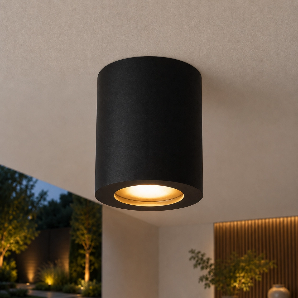 Badkamerlamp Redondo zwart