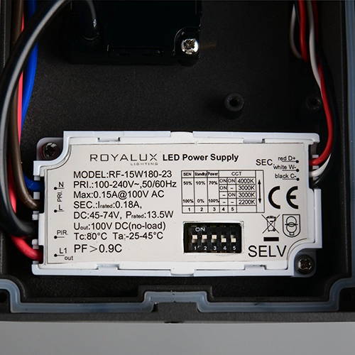 Moderne wandlamp Ravi antraciet met sensor Trio 4017807686890