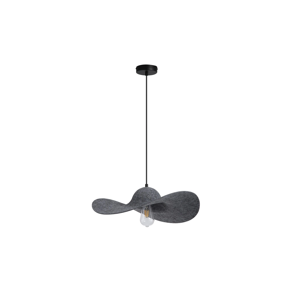 Zwarte hanglamp Ripple met vilt Searchlight 5053423298887