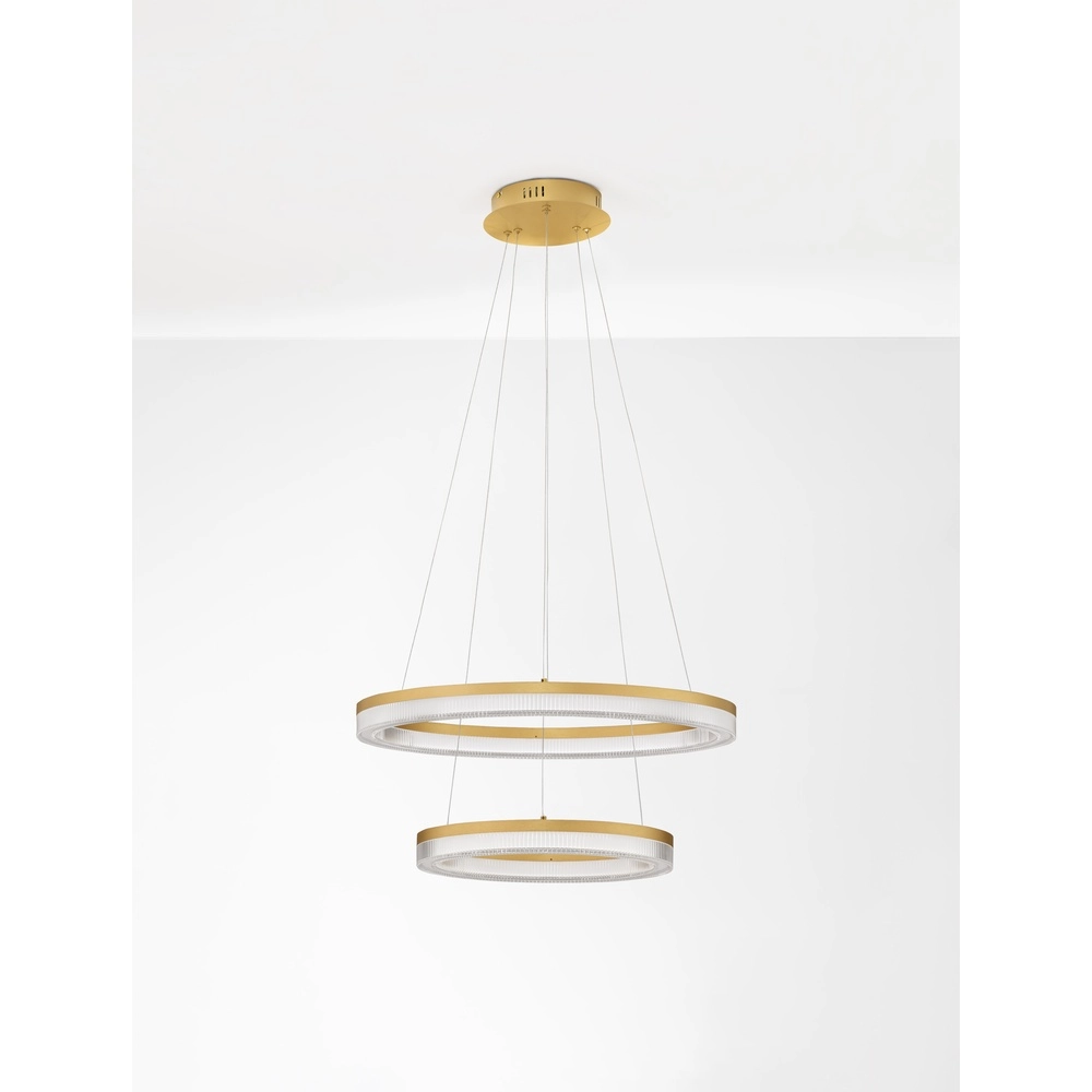 Gouden hanglamp Luana 2-lichts Lyora 5212017479686