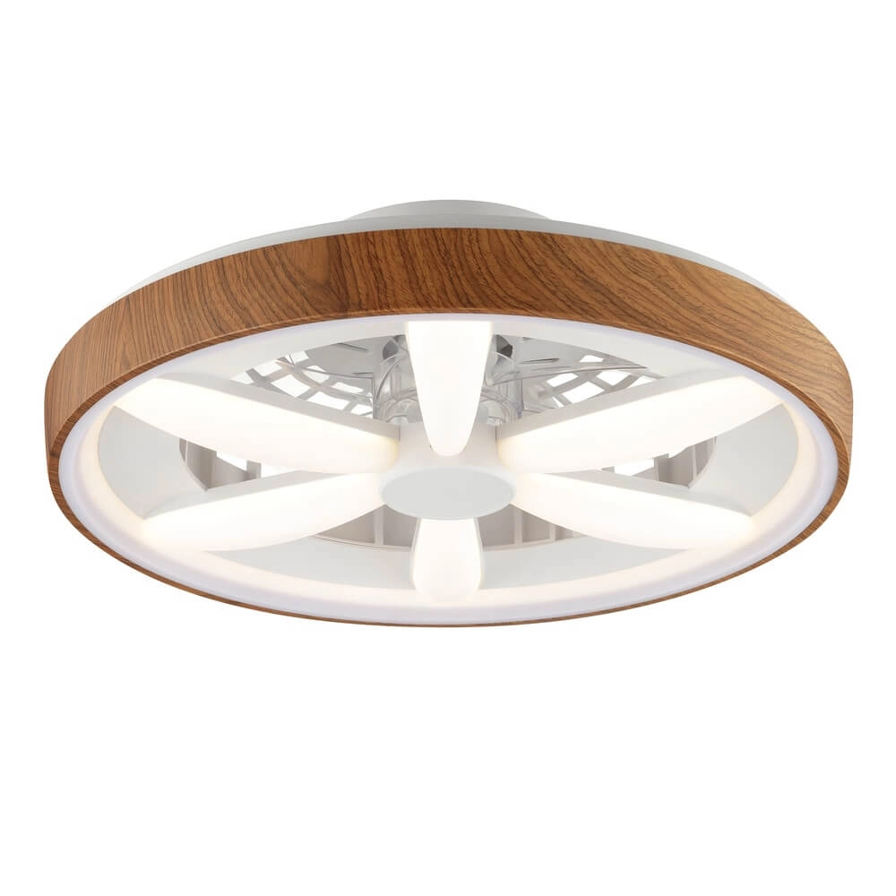 Hout-look plafondventilator Gaiano met RGB lamp Brilliant 4004353455728