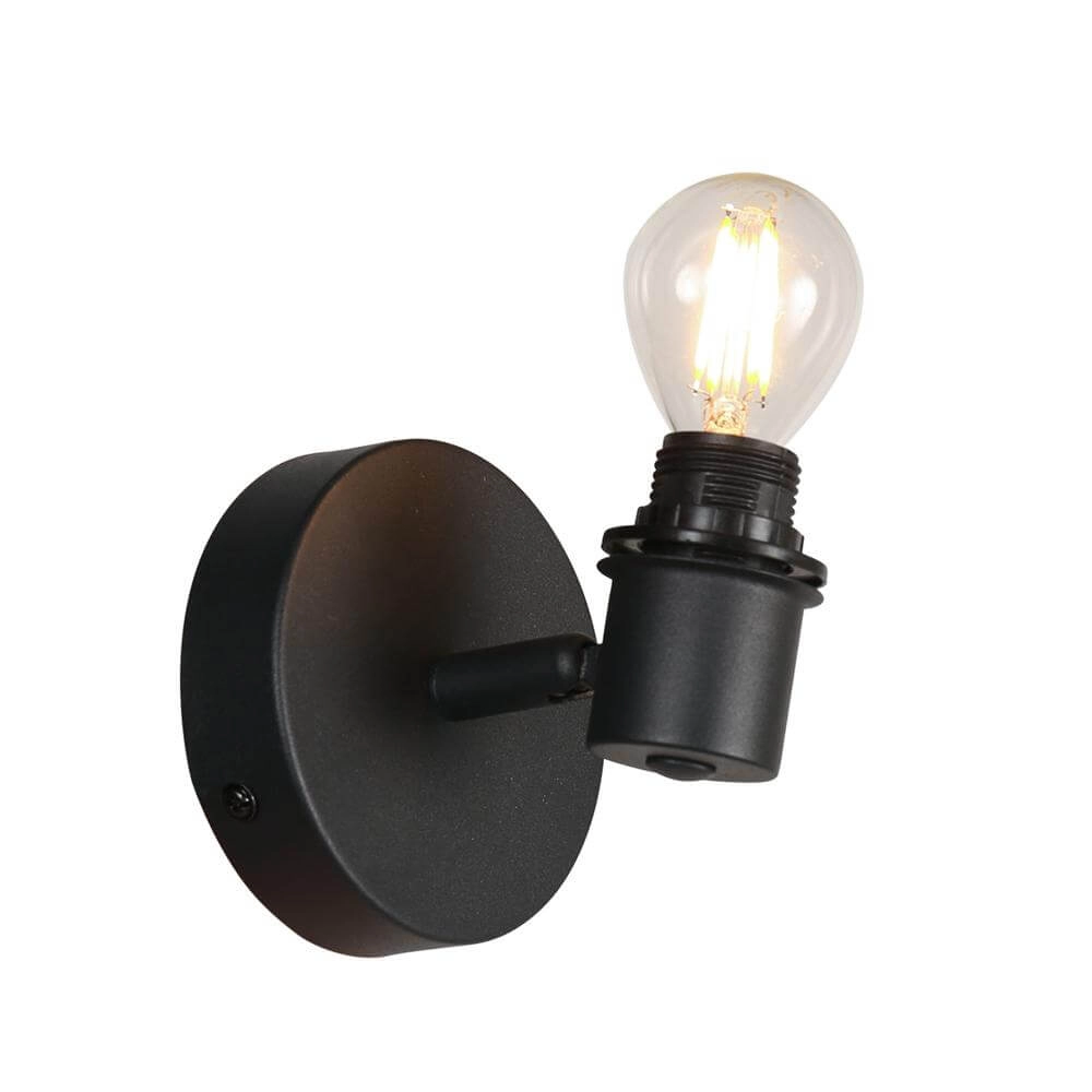 Wandlamp Bambus zwart met bamboe enkel Steinhauer 8712746171402