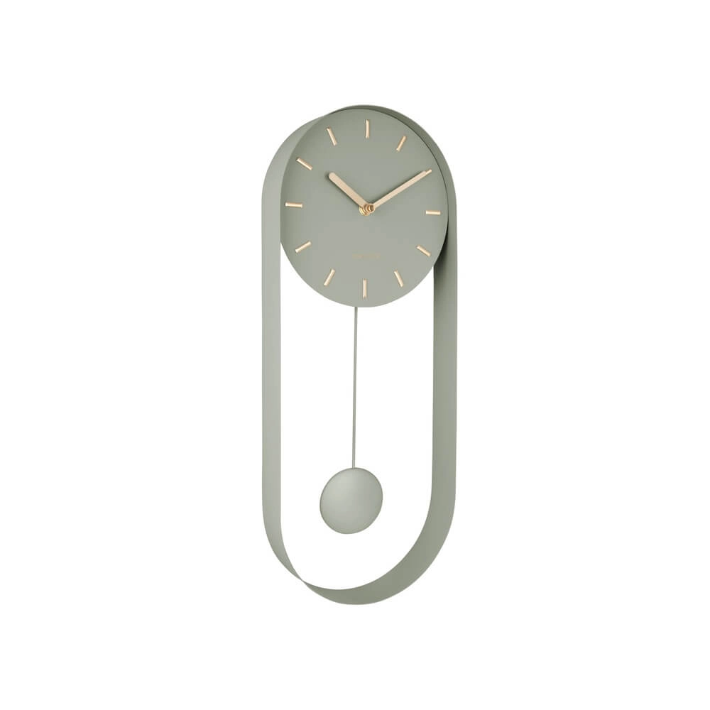 Wandklok Pendulum Charm groen - Ø 20 x 50cm Karlsson 8714302696664