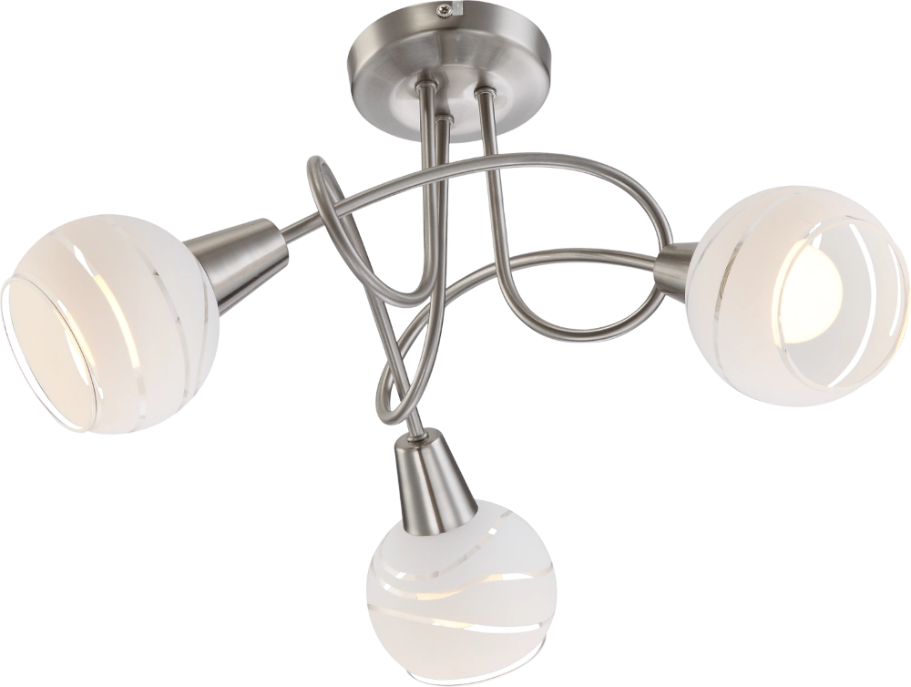 Plafondlamp Elliott nikkel 3-lichts Globo 9007371252329