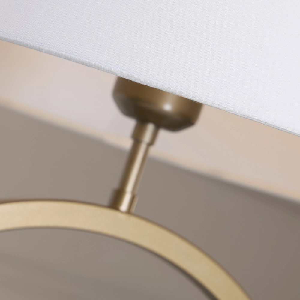 Tafellamp Elegant brons met witte kap Searchlight 5053423305004