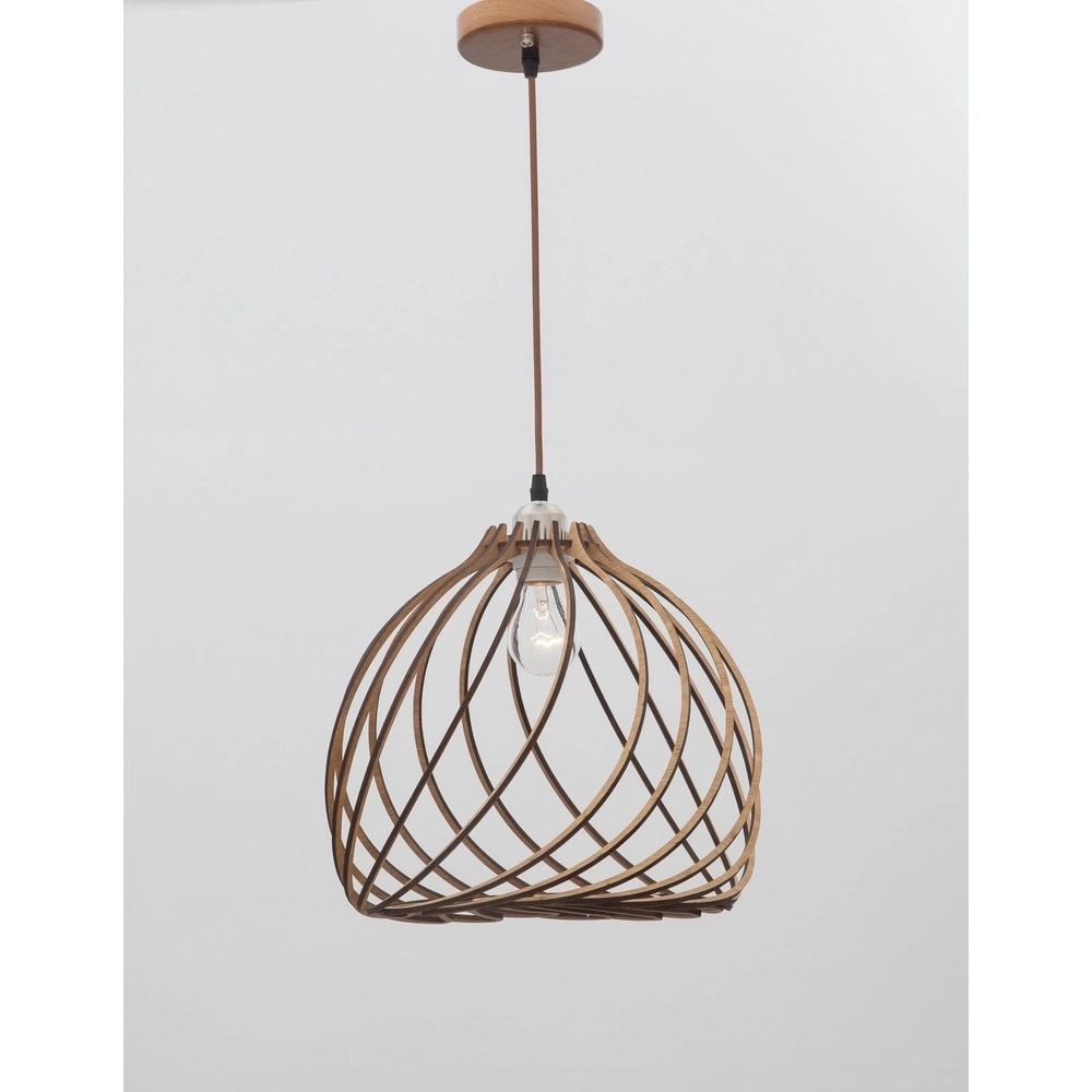 Houten hanglamp Adana Ø 35cm