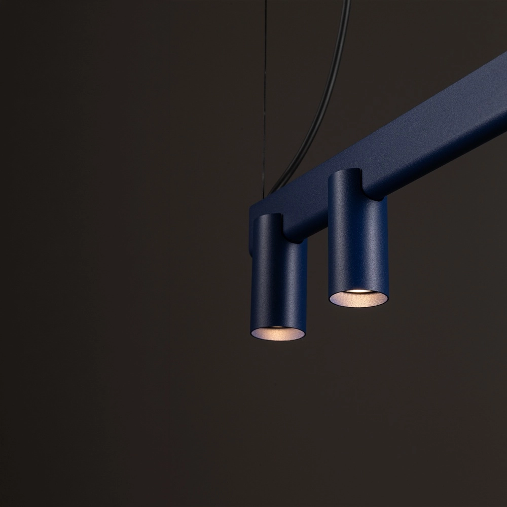 Design hanglamp Fourty 7-lichts marine blauw Lyora 5903139122931