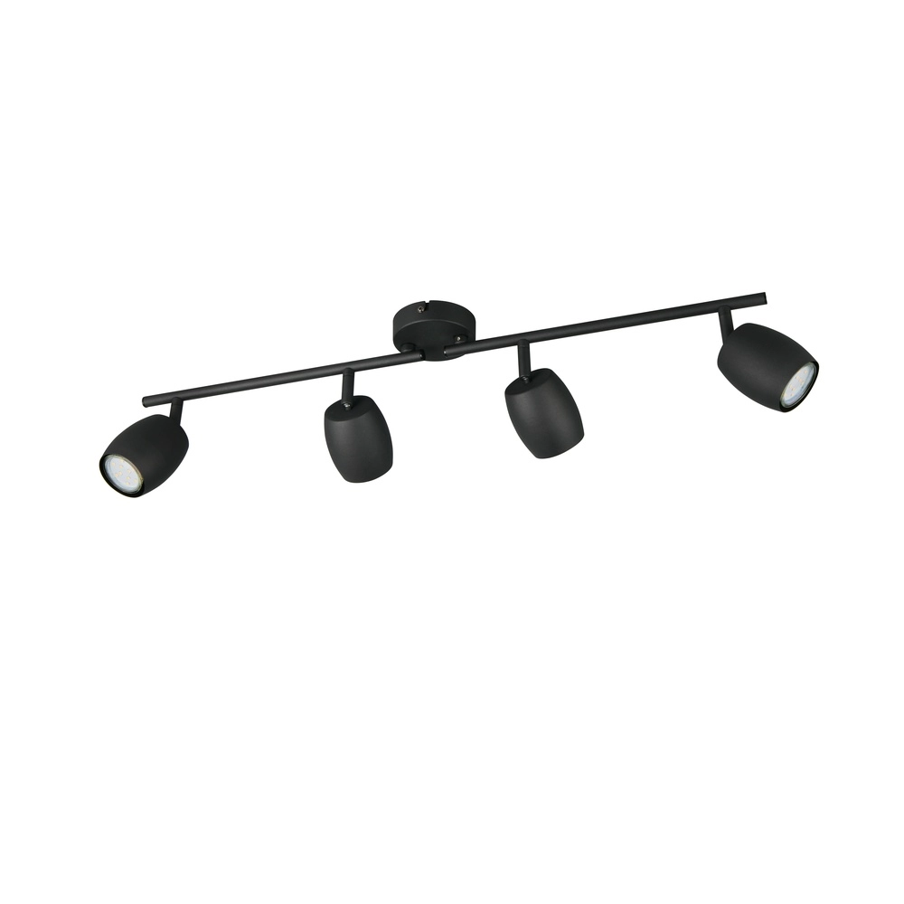 Plafondlamp Nancy 4-lichts zwart Trio 4017807657005