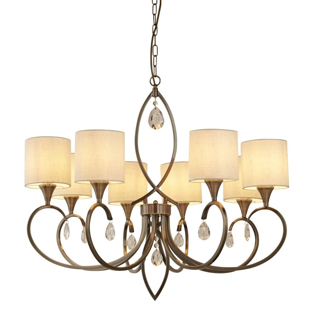 Klassieke hanglamp Alberto 8-lichts antiek brons