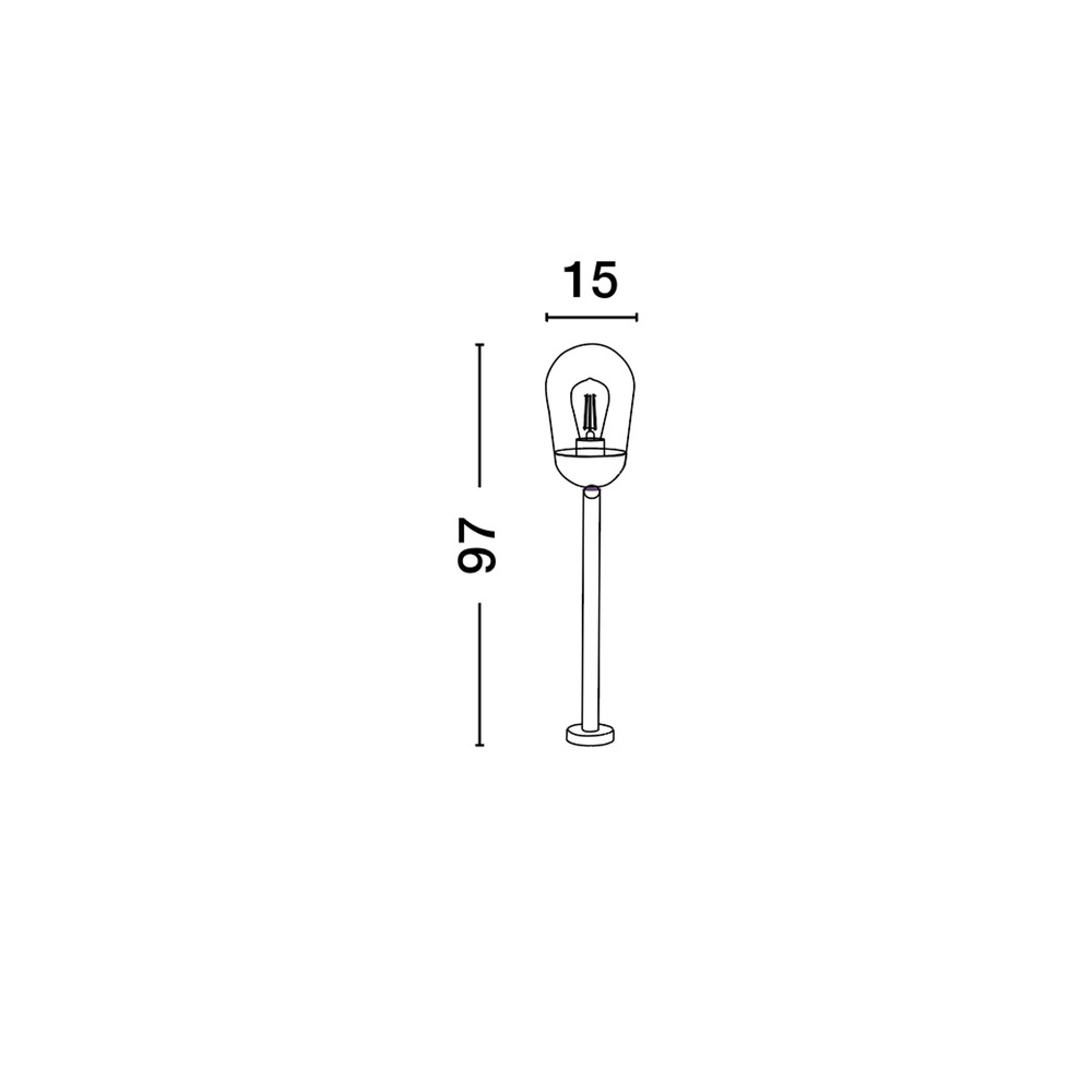 Tuinlamp Omika grijs 97cm Lyora 5212017437723
