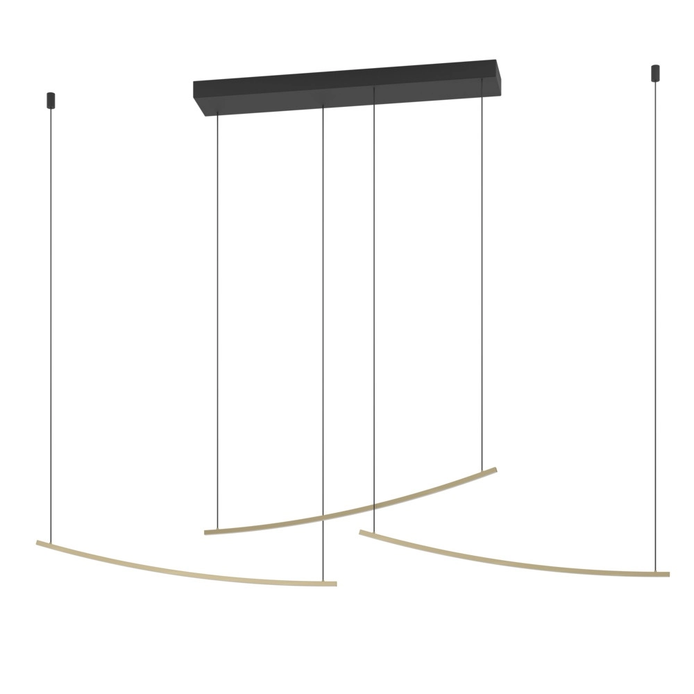 Hanglamp Villeggi zwart met goud