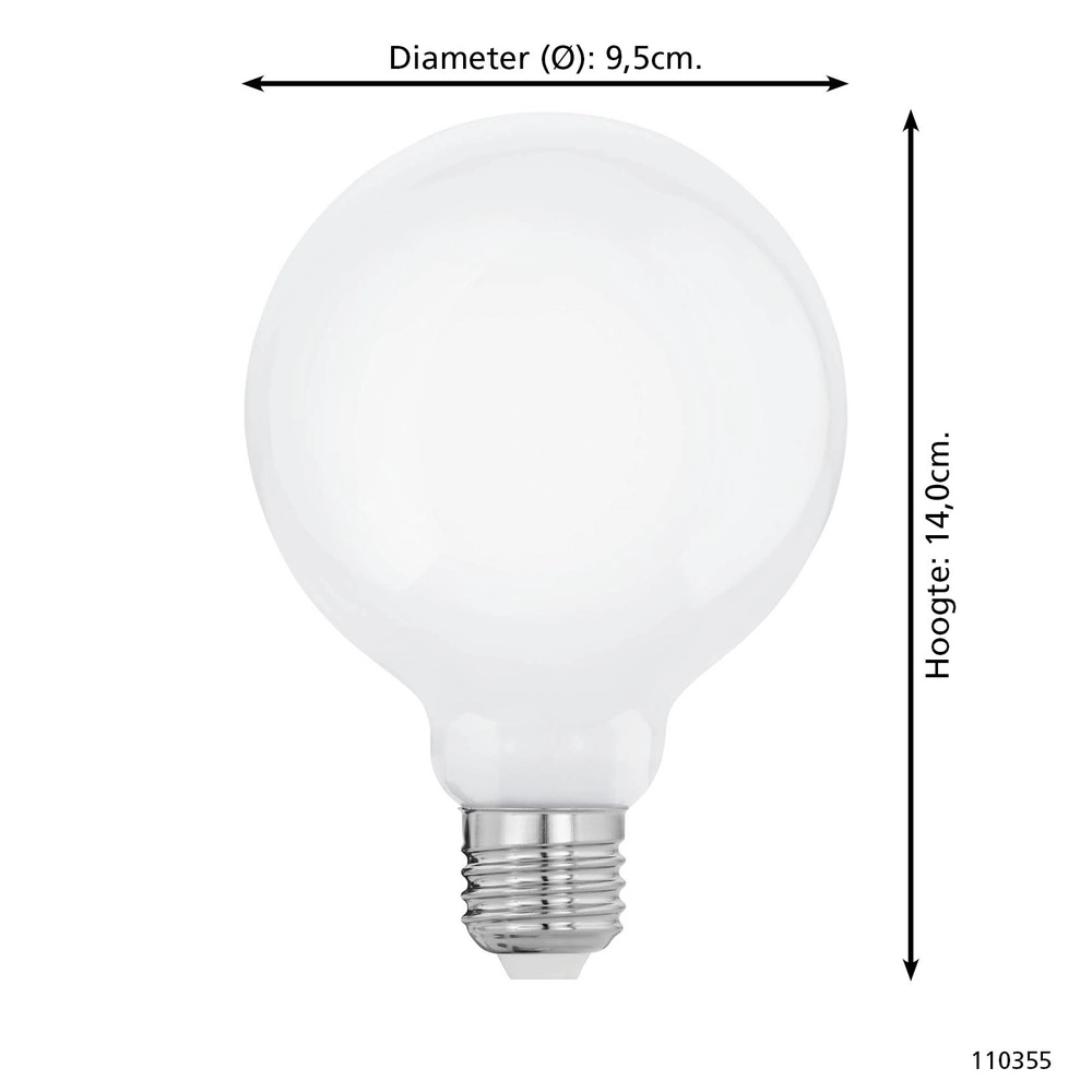 Led lampenbol Zigbee E27 7,5W - 806lm - 3000K - G95 Eglo 9008606362073
