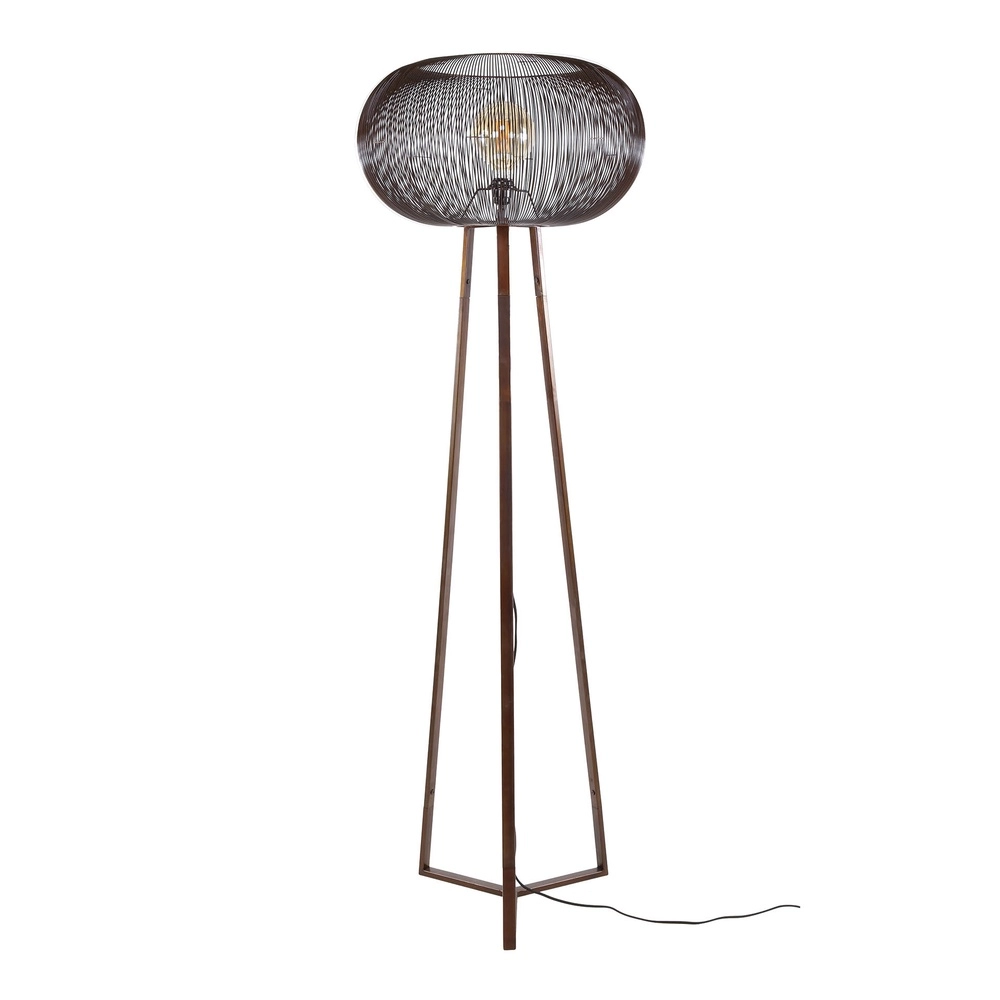 Draadlamp vloerlamp Copper Ø 55cm - 1x E27 Lyora 8716803513273