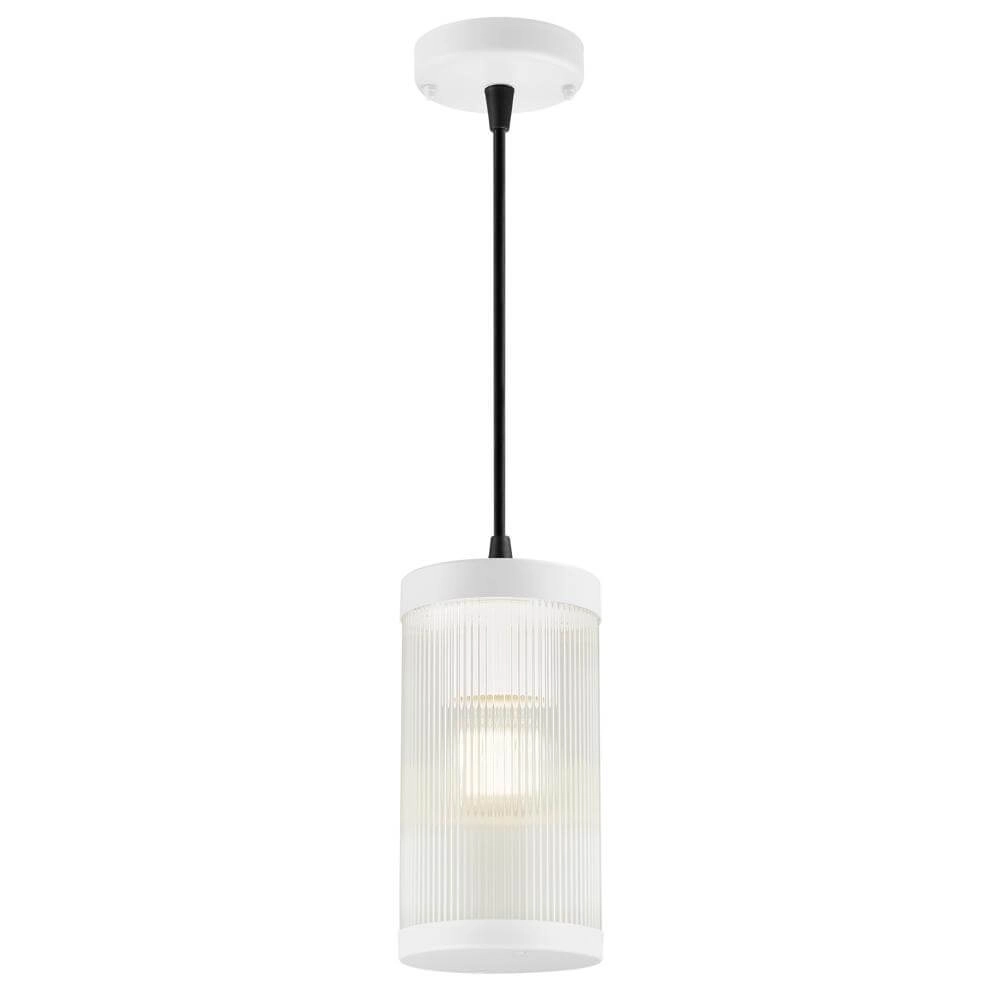Glazen hanglamp Coupar wit