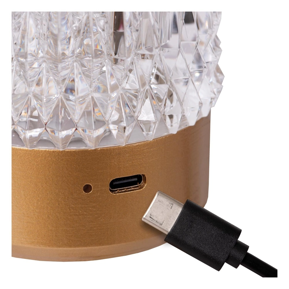 Oplaadbare tafellampjes Lily set van 3 goud Lucide 5411212461070
