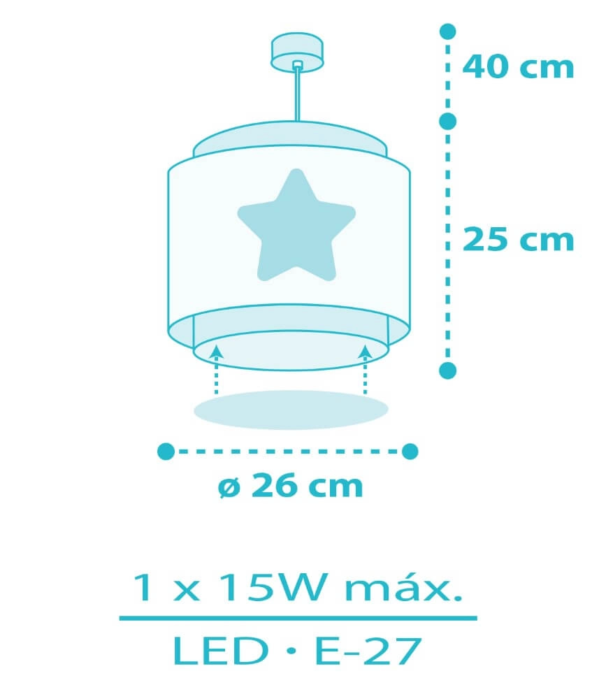 Hanglamp Baby Dreams blauw Dalber 8420406001883