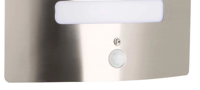RVS muurlamp Todd met bewegingssensor Brilliant 4004353078521
