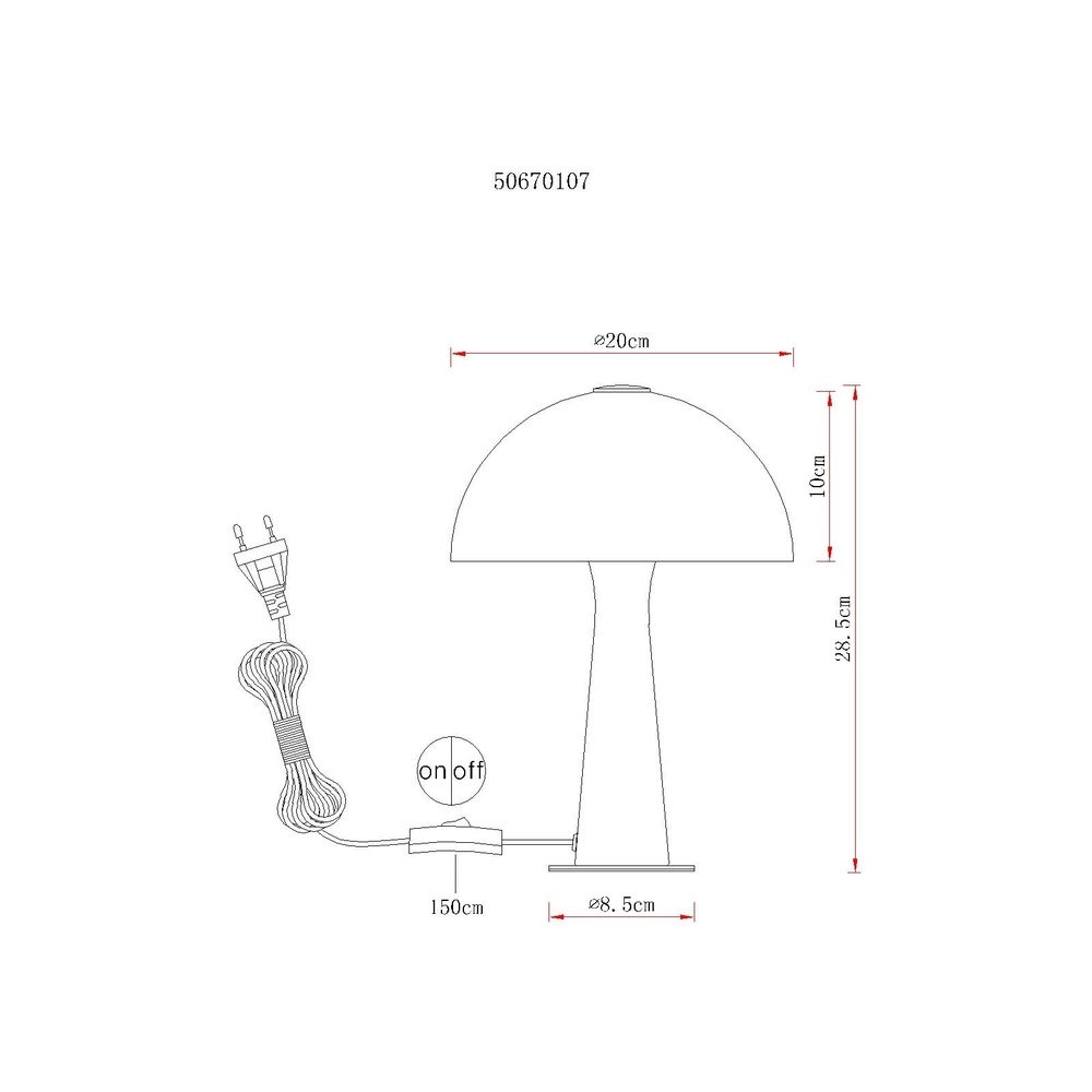 Moderne tafellamp Julia wit Globo 9007371583621