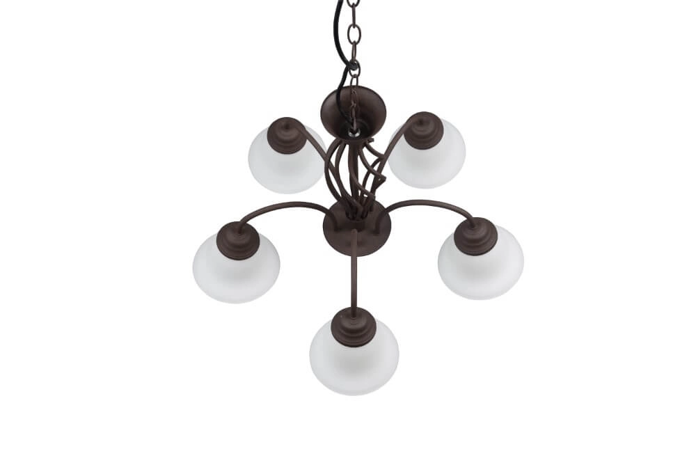 Kroonluchter Rustica 60cm 5-lichts roestbruin Trio 4017807504682