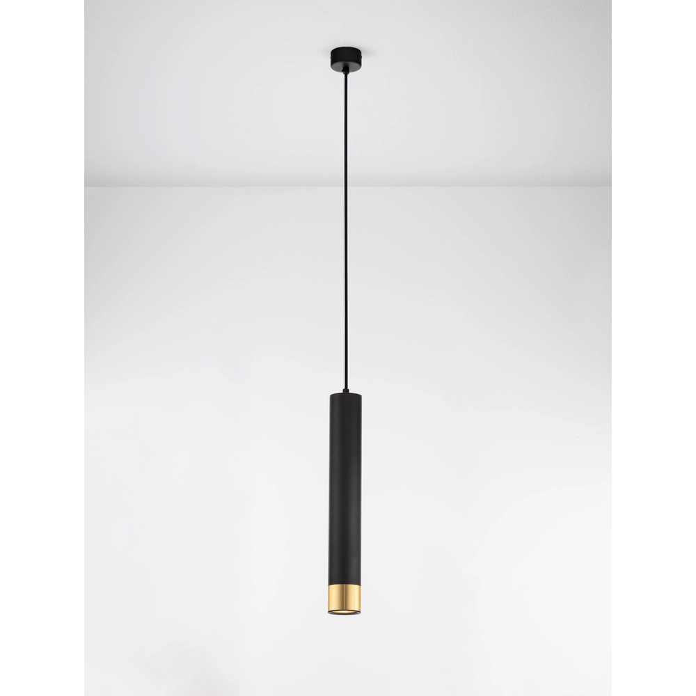 Design hanglamp Picto 40cm zwart met goud Lyora 5212017430380