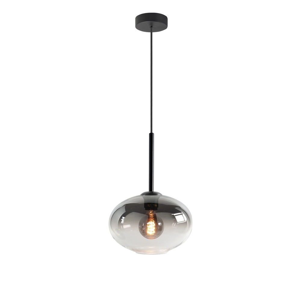 Hanglamp Bellini zwart met fade smoke glas Ø 26cm
