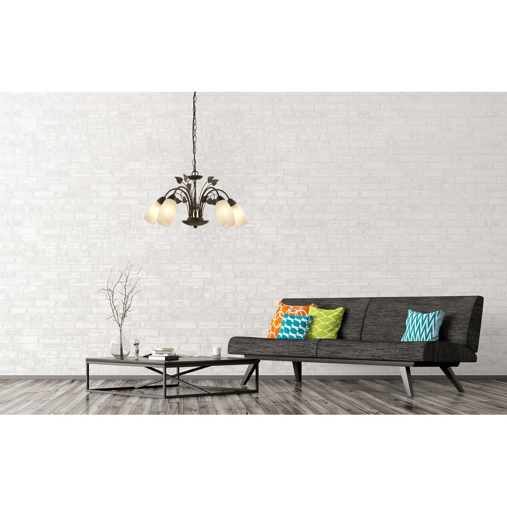 Klassieke hanglamp Venezia bruin Ø 50cm Globo 9007371478590
