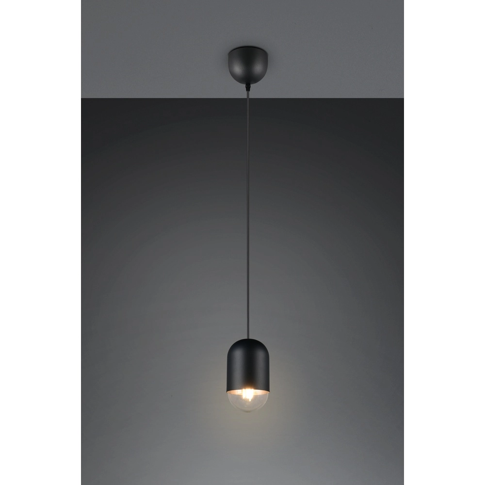 Unieke hanglamp Nara zwart Ø 10,5cm Trio 4017807661774