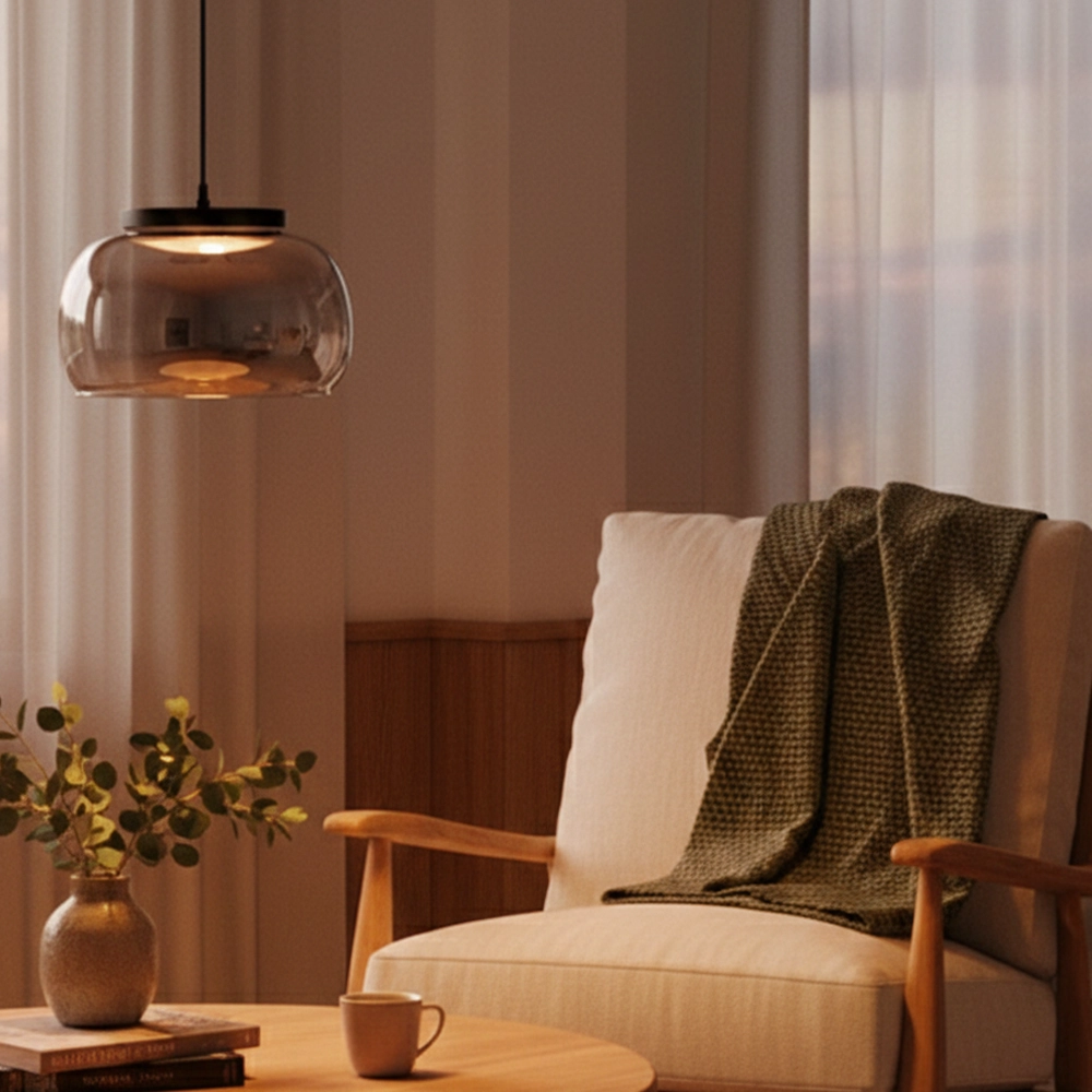 Moderne hanglamp Bios enkel zwart