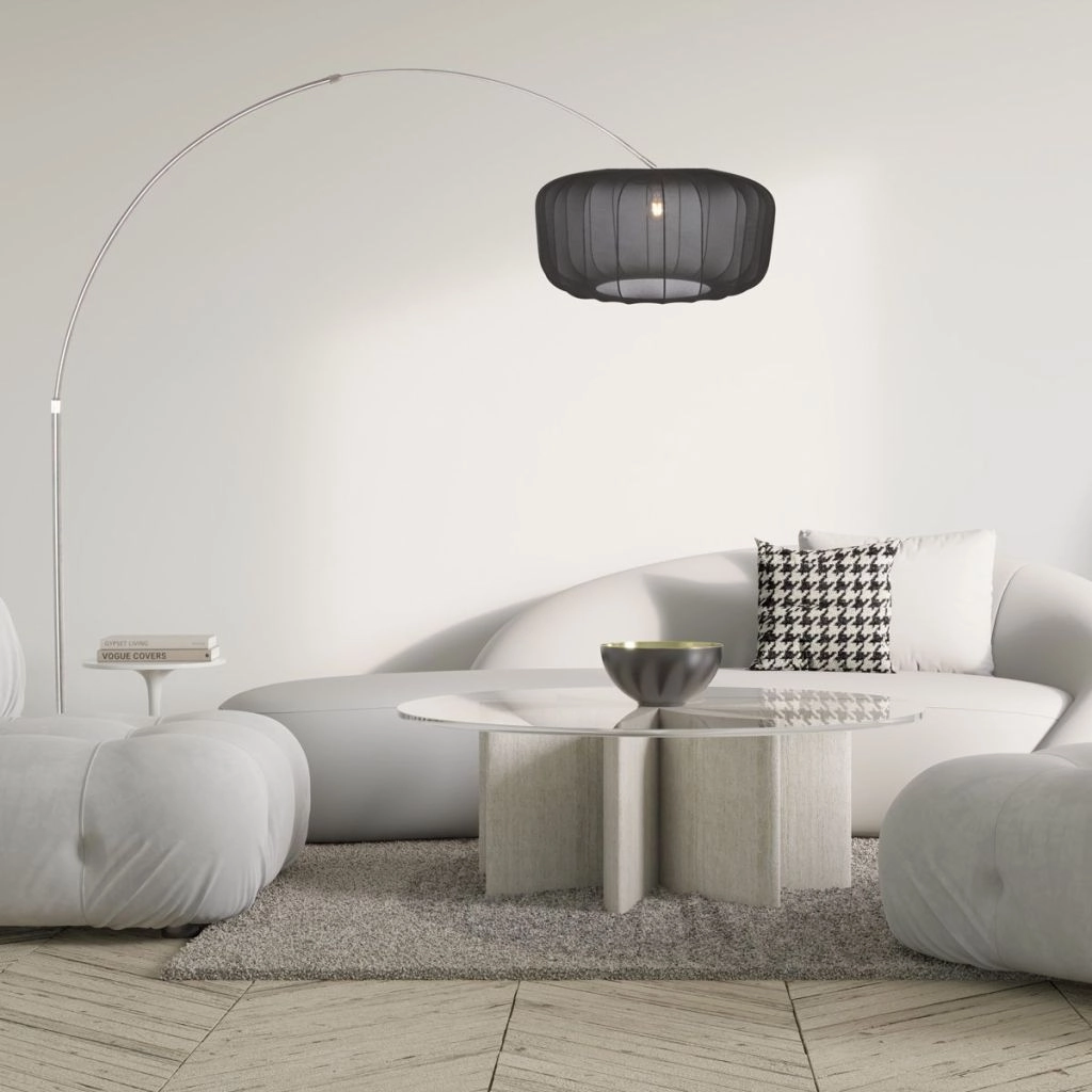 Booglamp Vela Lino met zwarte kap Ø60cm Steinhauer 8712746183535