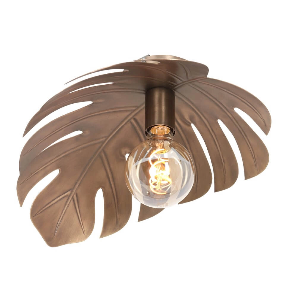Gouden wandlamp Feuilleter bladvormig