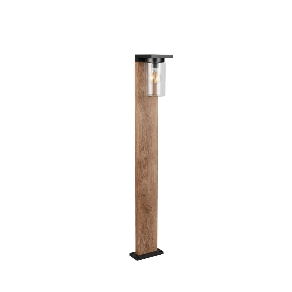 Tuinlamp Ardila zwart met hout 100cm Trio 4017807603453