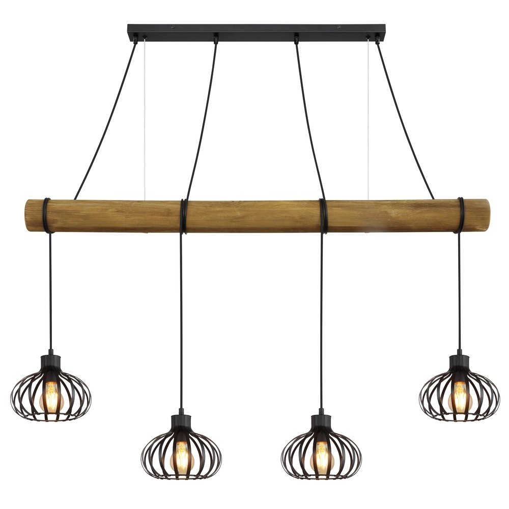 4-lichts hanglamp Caldwell eettafel Globo 9007371580590