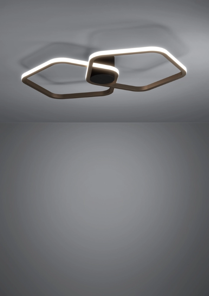 Unieke plafondlamp Estrella zwart met bruin Stars of Light 9008606357758